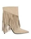 Pinko Woman Ankle Boots Sand Size 9 Leather In Beige