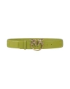 Pinko Woman Belt Acid Green Size M Leather