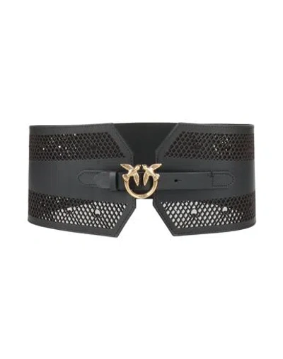 Pinko Woman Belt Black Size L Leather