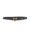Pinko Woman Belt Black Size L Sheepskin