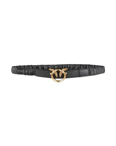 Pinko Woman Belt Black Size L Sheepskin In Black