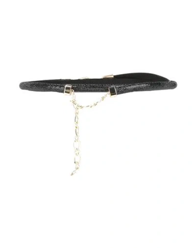 Pinko Woman Belt Black Size L Textile Fibers