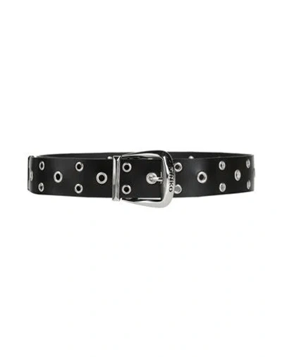 Pinko Woman Belt Black Size M Calfskin