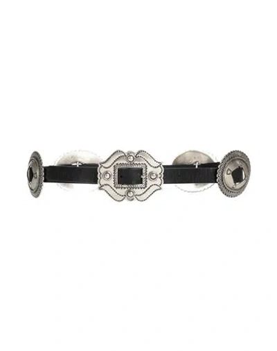Pinko Woman Belt Black Size M Leather