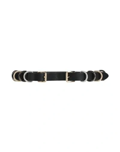 Pinko Woman Belt Black Size S Leather
