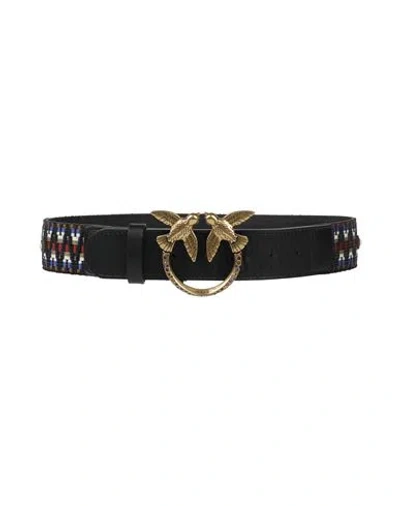 Pinko Woman Belt Black Size Xs Soft Leather, Textile Fibers