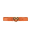 Pinko Woman Belt Orange Size S Leather In Orange