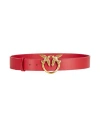 Pinko Woman Belt Red Size 36 Leather