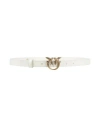 Pinko Woman Belt White Size 34 Leather