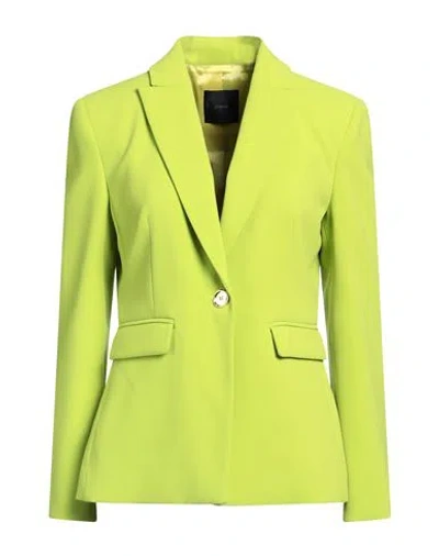 Pinko Woman Blazer Acid Green Size 8 Polyester, Elastane