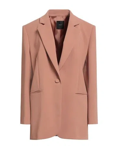 Pinko Woman Blazer Antique Rose Size 12 Polyester, Elastane In Orange