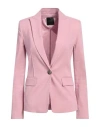 Pinko Woman Blazer Antique Rose Size 4 Linen, Viscose, Elastane