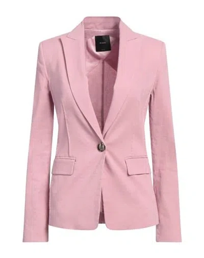 Pinko Woman Blazer Antique Rose Size 4 Linen, Viscose, Elastane