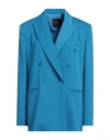 Pinko Woman Blazer Azure Size 4 Polyester, Elastane In Blue