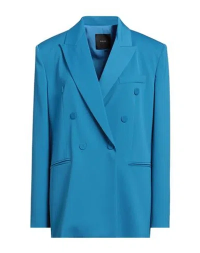 Pinko Woman Blazer Azure Size 4 Polyester, Elastane In Blue