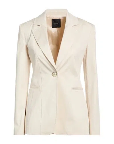 Pinko Woman Blazer Beige Size 2 Cotton, Elastane In Neutral