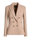Pinko Woman Blazer Beige Size 4 Viscose, Polyamide, Elastane In Brown