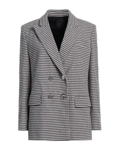 Pinko Woman Blazer Black Size 6 Cotton, Acrylic, Elastane, Polyester, Wool