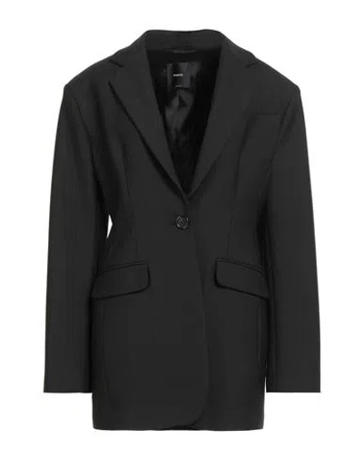 Pinko Woman Blazer Black Size 10 Polyester, Virgin Wool, Lyocell