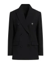 Pinko Guinea Double-breasted Wool Blend Jacket In Black