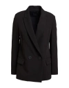 Pinko Woman Blazer Black Size 4 Polyester, Elastane