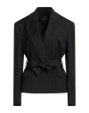Pinko Woman Blazer Black Size 2 Wool, Polyester, Viscose, Elastane