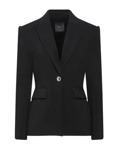 PINKO PINKO WOMAN BLAZER BLACK SIZE 10 POLYESTER, ELASTANE