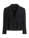 Pinko Woman Blazer Black Size 8 Polyester, Wool, Elastane In Black