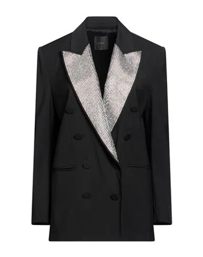 Pinko Woman Blazer Black Size 4 Viloft, Wool, Elastane