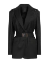 Pinko Woman Blazer Black Size 4 Wool, Polyester, Viscose, Elastane In Black