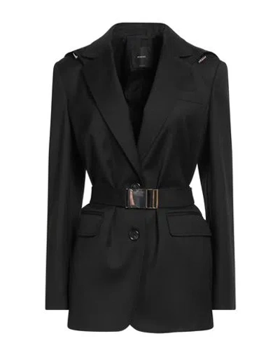 Pinko Woman Blazer Black Size 4 Wool, Polyester, Viscose, Elastane