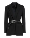 Pinko Woman Blazer Black Size 6 Viscose, Polyamide, Elastane In Black