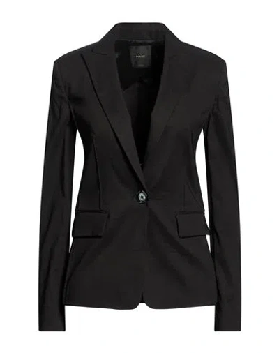 Pinko Woman Blazer Black Size 8 Linen, Viscose, Elastane