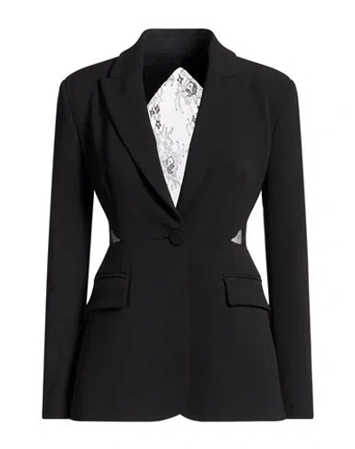 Pinko Woman Blazer Black Size 8 Polyester, Elastane, Polyamide