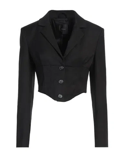 Pinko Woman Blazer Black Size 8 Polyester, Viscose, Elastane