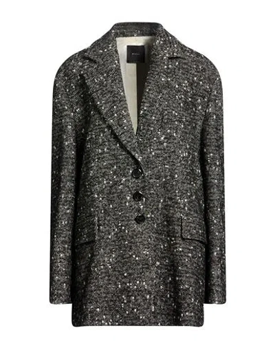 Pinko Woman Blazer Black Size 8 Wool, Acrylic, Polyester, Nylon