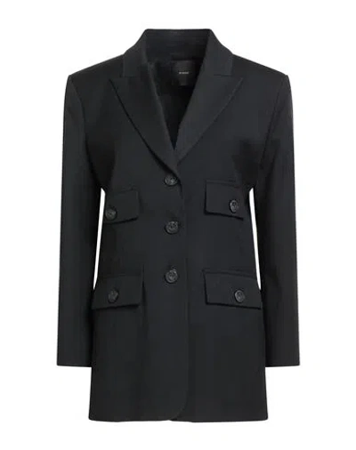 Pinko Woman Blazer Black Size 8 Wool, Polyester, Viscose, Elastane