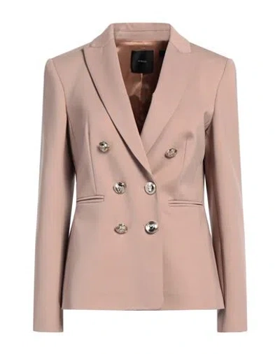 PINKO PINKO WOMAN BLAZER BLUSH SIZE 10 VISCOSE, POLYAMIDE, ELASTANE