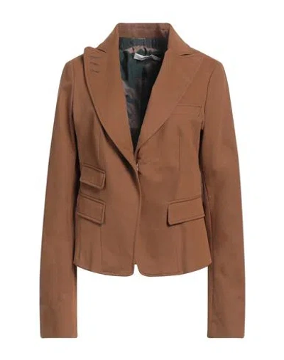 Pinko Woman Blazer Brown Size 10 Acetate, Viscose