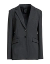 Pinko Woman Blazer Charcoal Size 10 Viscose, Nylon, Elastane In Gray