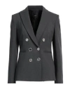 Pinko Woman Blazer Charcoal Size 4 Viscose, Nylon, Elastane