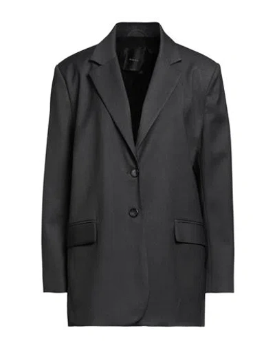 Pinko Woman Blazer Charcoal Size 6 Polyester, Viscose, Elastane In Grey