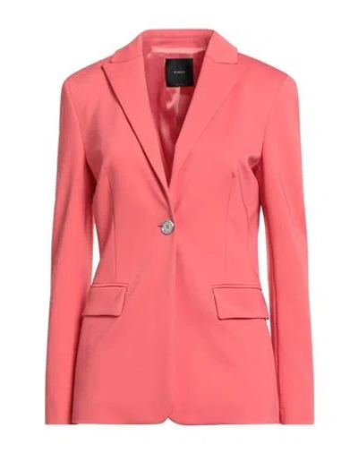 Pinko Woman Blazer Coral Size 10 Viscose, Nylon, Elastane