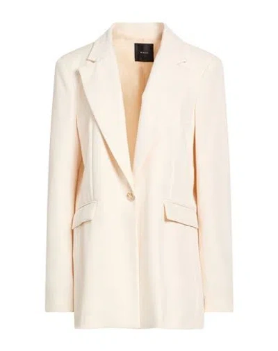 Pinko Woman Blazer Cream Size 10 Polyester