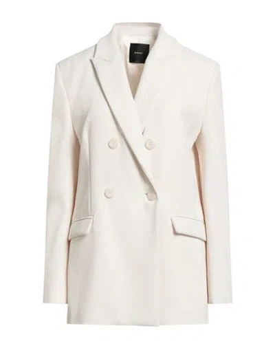 Pinko Woman Blazer Cream Size 6 Polyester, Elastane In White