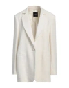 Pinko Woman Blazer Cream Size 8 Cotton, Polyester, Viscose, Polyamide In White