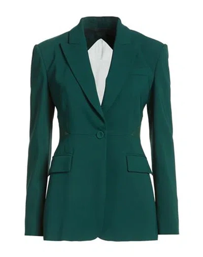Pinko Woman Blazer Emerald Green Size 4 Viscose, Elastane, Polyester