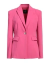 Pinko Woman Blazer Fuchsia Size 10 Polyester, Elastane