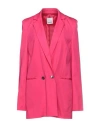 Pinko Woman Blazer Fuchsia Size 10 Viscose, Elastane In Pink
