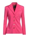 Pinko Woman Blazer Fuchsia Size 4 Viscose, Polyamide, Elastane
